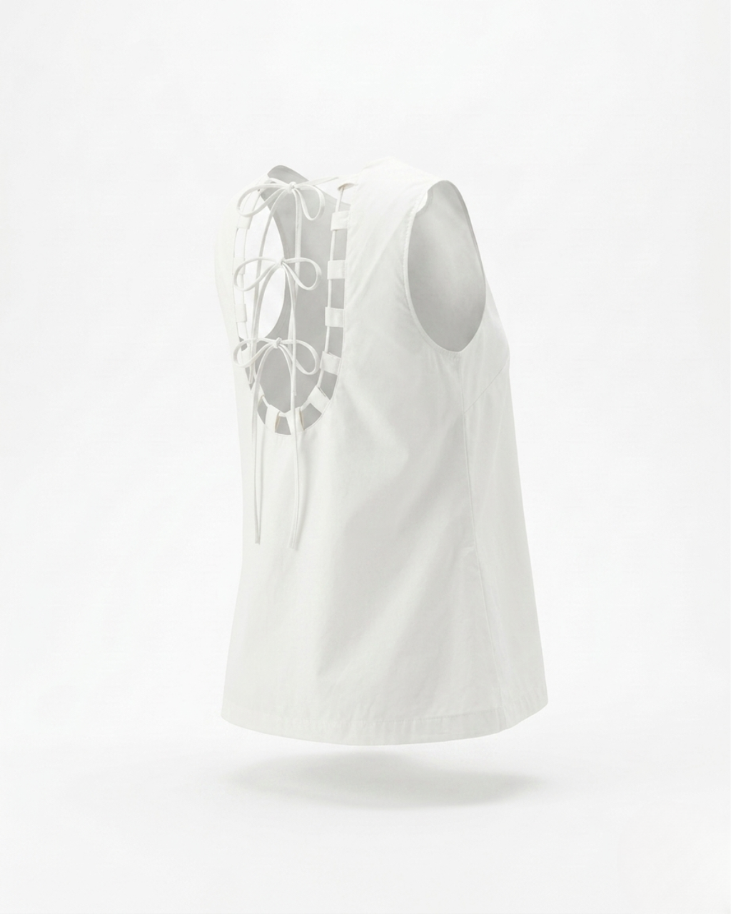 Back Ribbon A-Line Blouse / MEIMEIJ