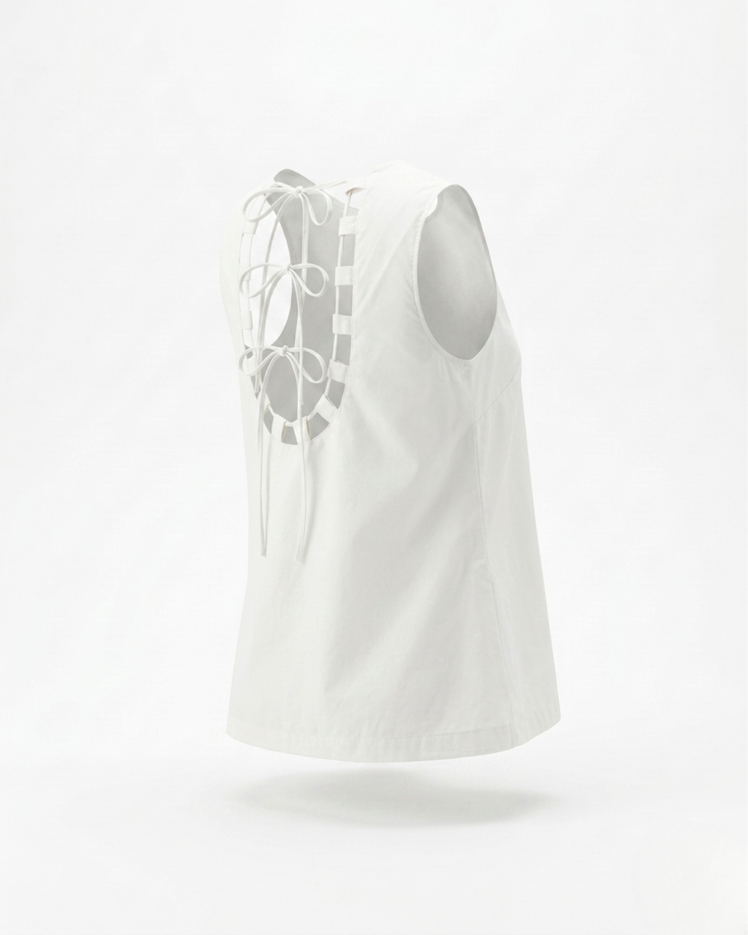 Back Ribbon A-Line Blouse / MEIMEIJ