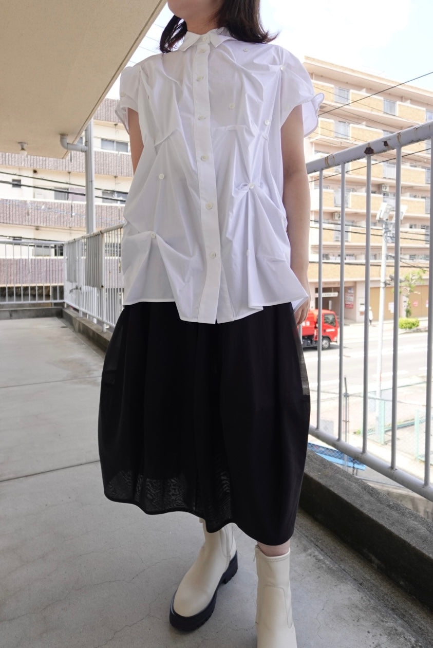 Sculptural Pleated Shirt / MEIMEIJ