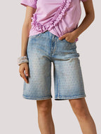 Jewel Denim Shorts / NOSECRETS