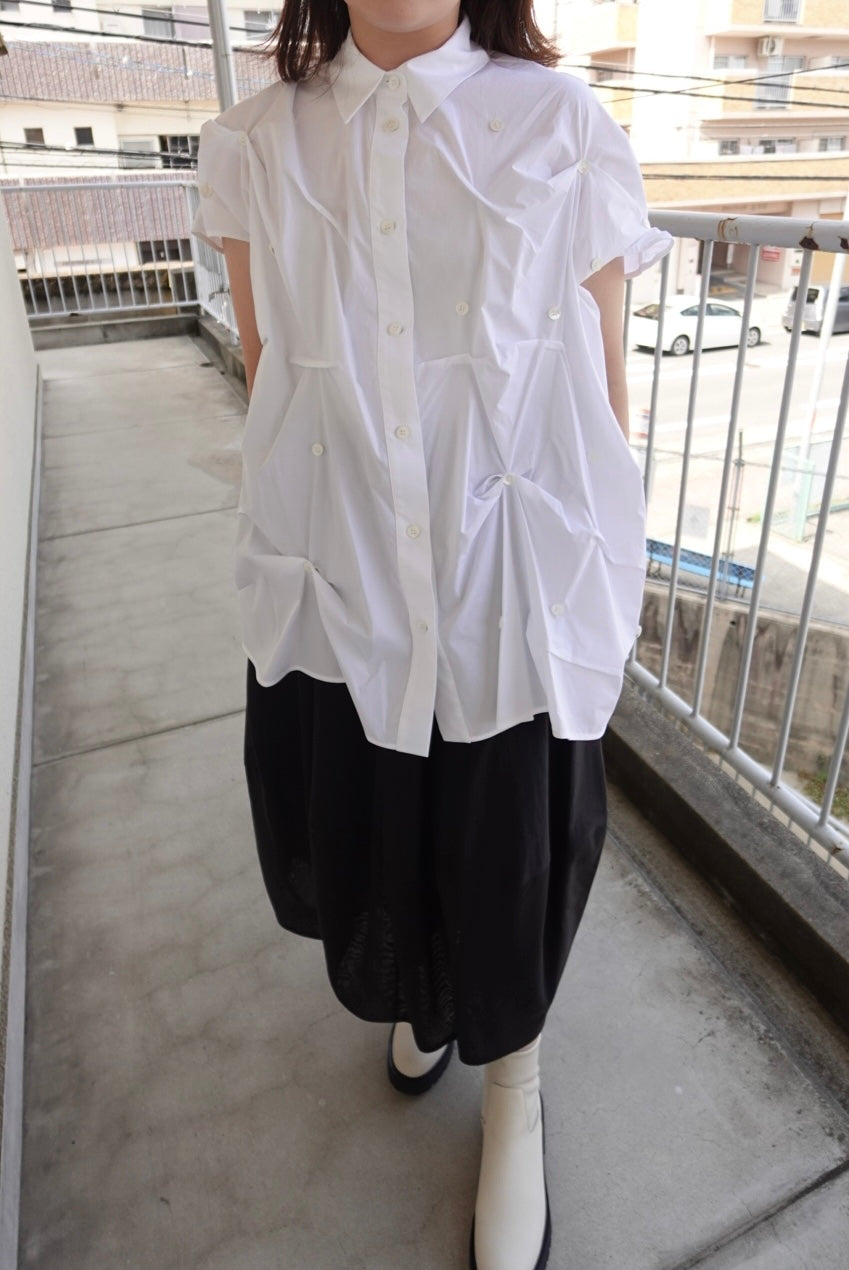 Sculptural Pleated Shirt / MEIMEIJ