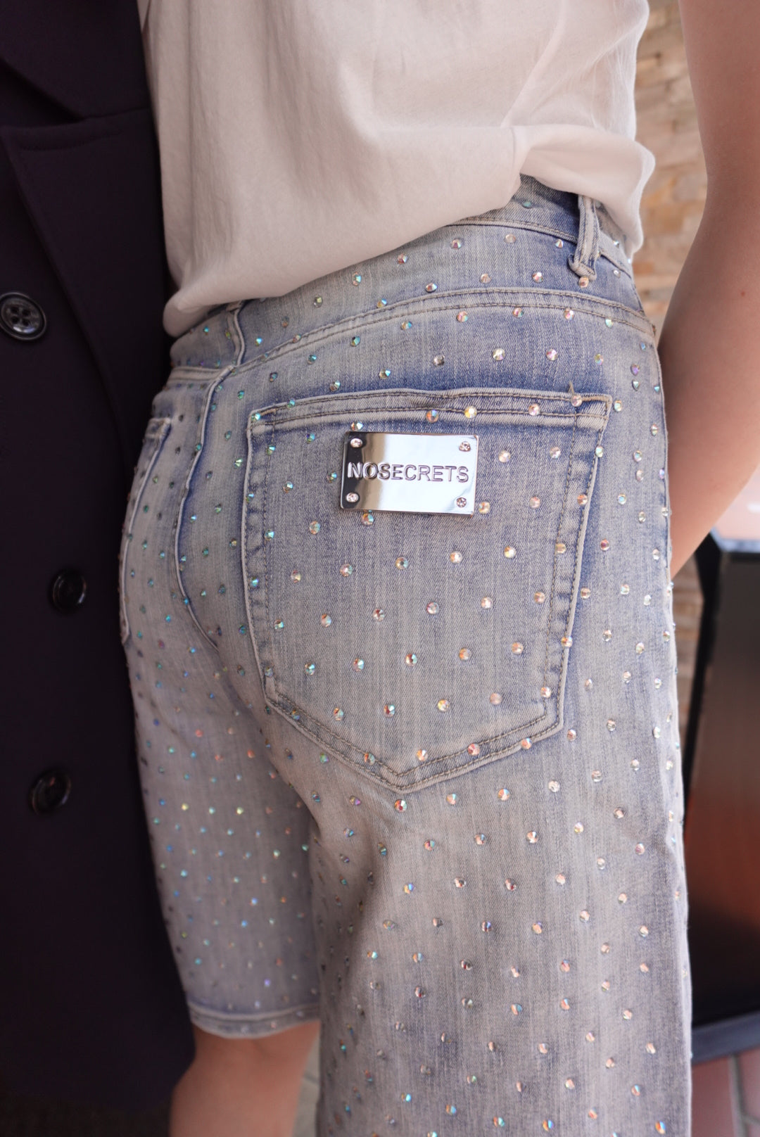 Jewel Denim Shorts / NOSECRETS