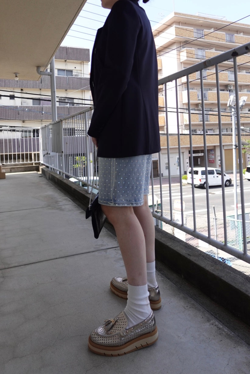 Jewel Denim Shorts / NOSECRETS