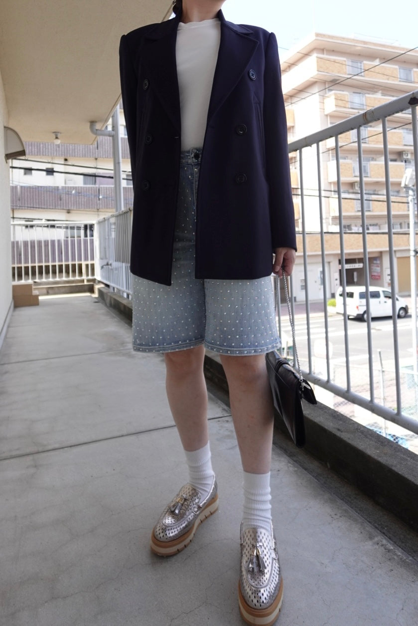 Jewel Denim Shorts / NOSECRETS