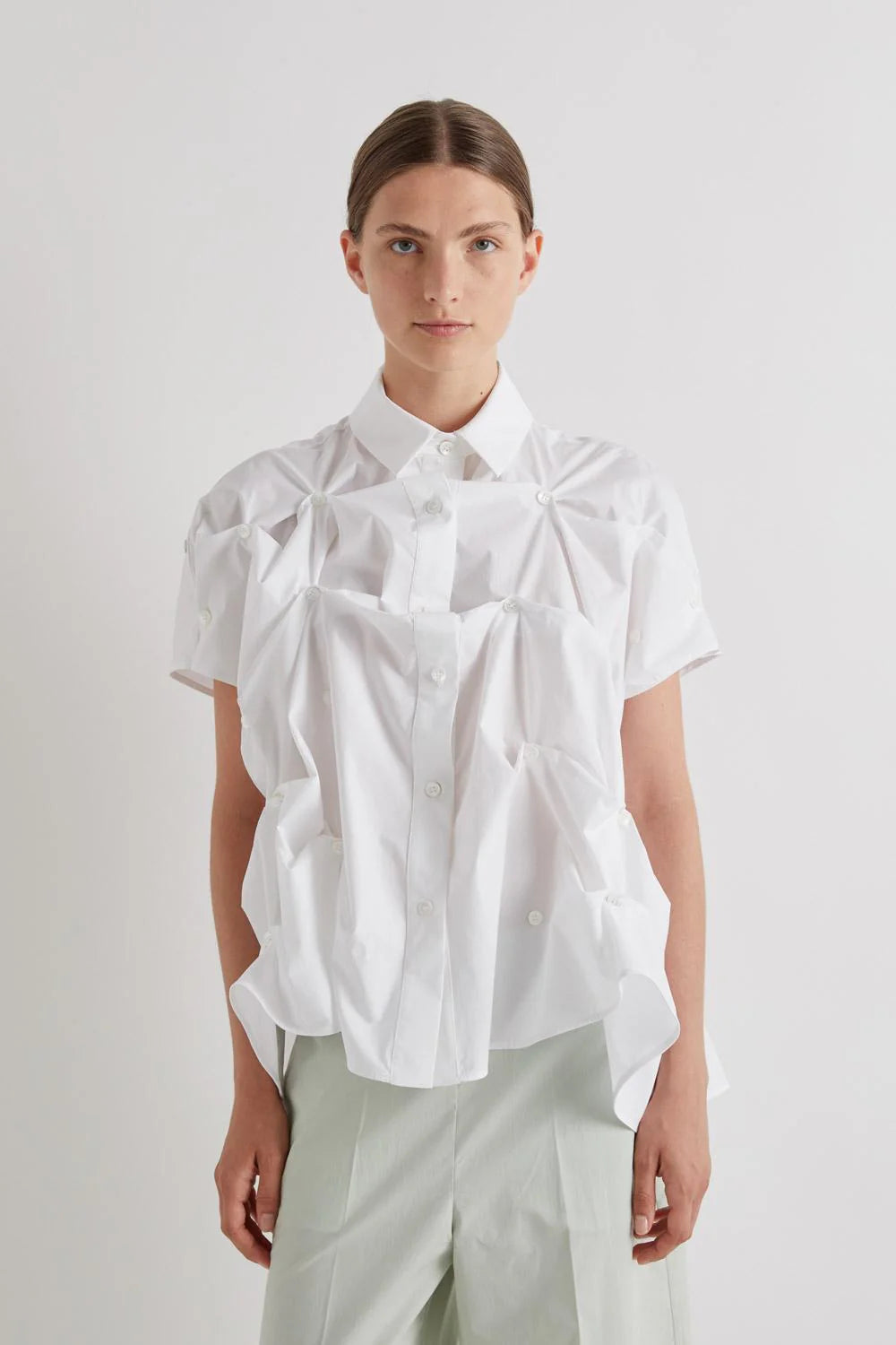 Sculptural Pleated Shirt / MEIMEIJ