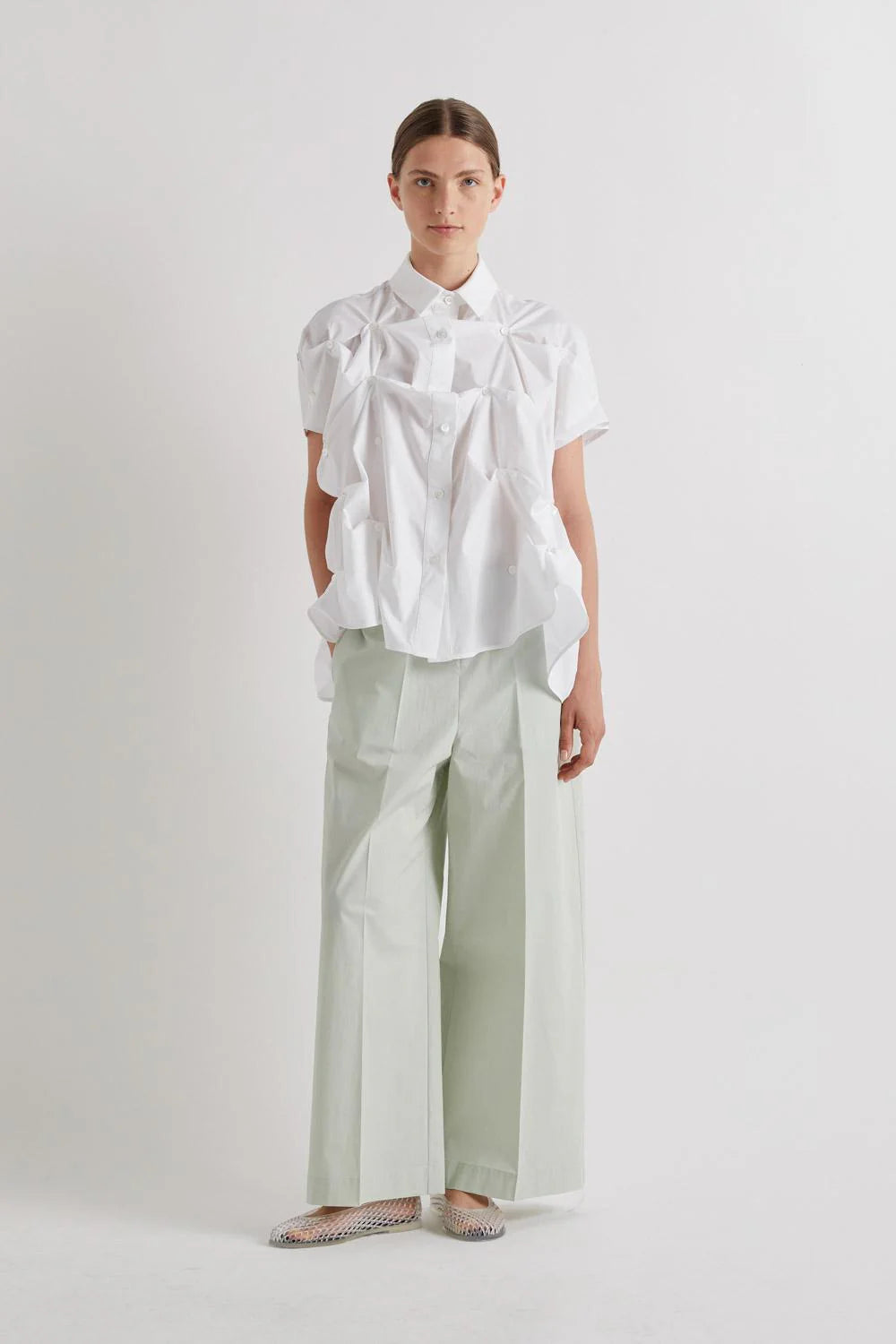 Sculptural Pleated Shirt / MEIMEIJ