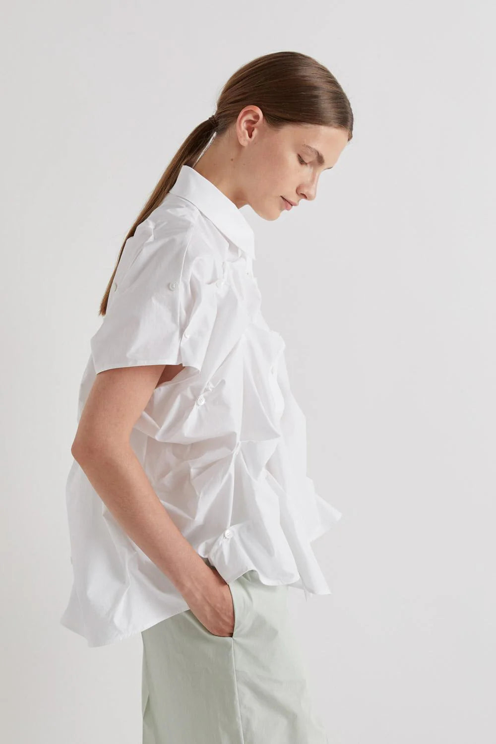 Sculptural Pleated Shirt / MEIMEIJ