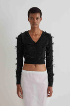 Ribbon Cropped Cardigan / MEIMEIJ