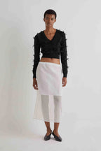 Ribbon Cropped Cardigan / MEIMEIJ