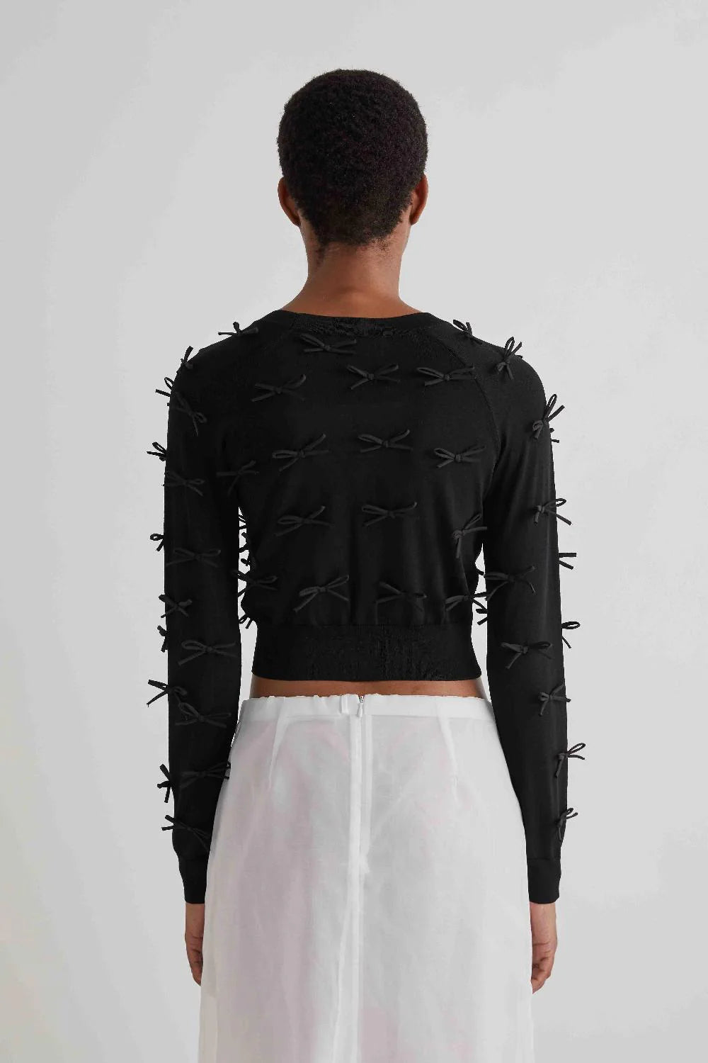 Ribbon Cropped Cardigan / MEIMEIJ