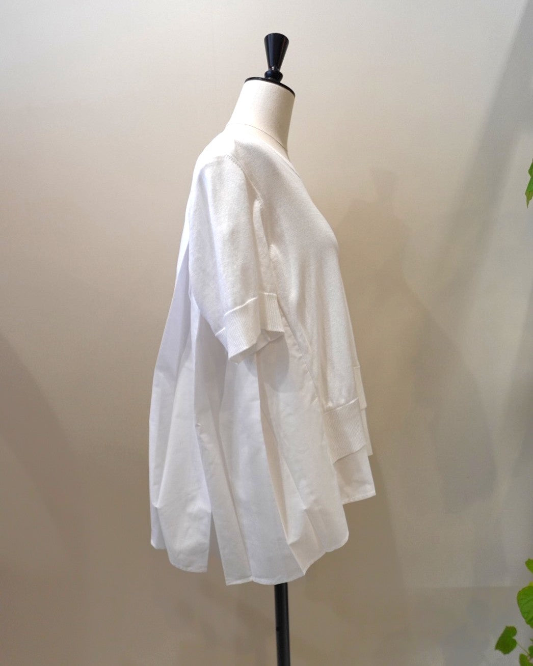 Knit Combination Top / MEIMEIJ