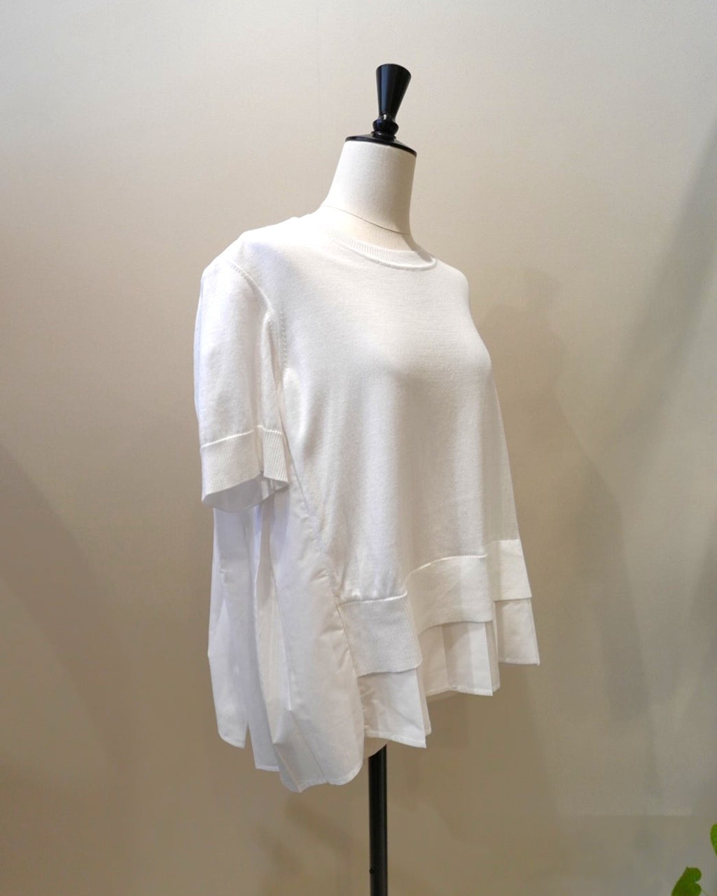 Knit Combination Top / MEIMEIJ