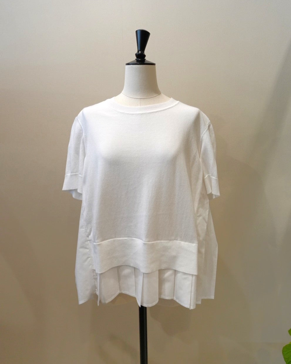 Knit Combination Top / MEIMEIJ