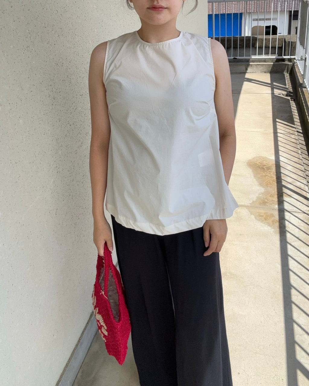 Back Ribbon A-Line Blouse / MEIMEIJ