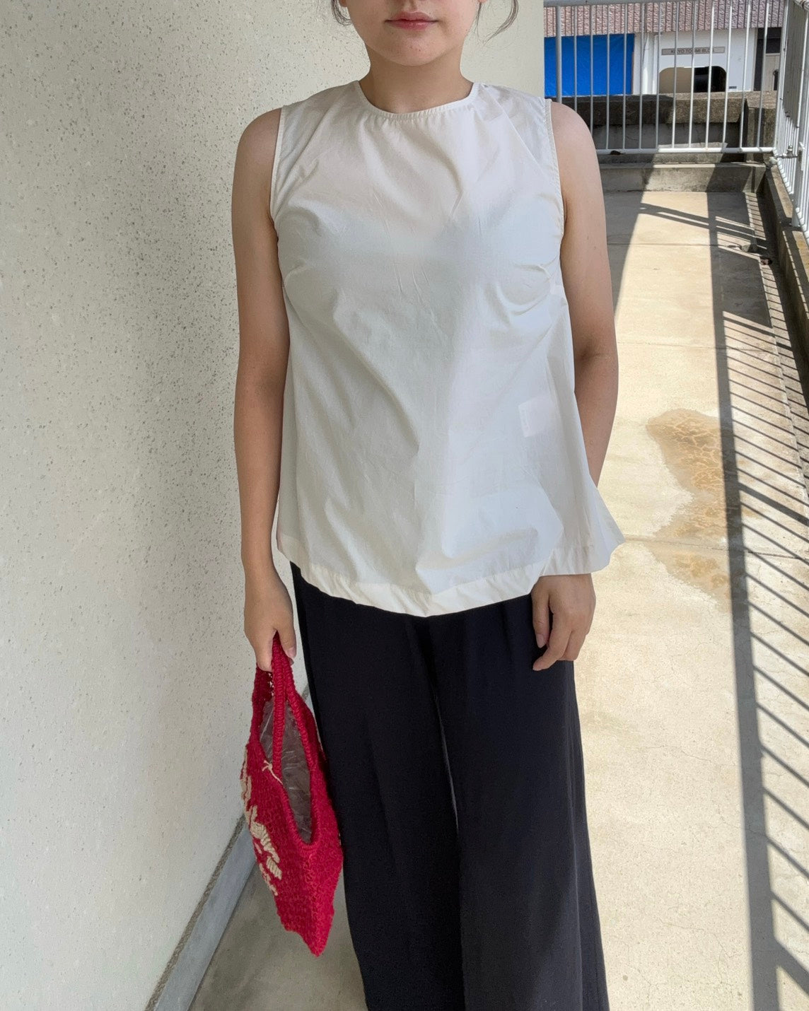 Back Ribbon A-Line Blouse / MEIMEIJ