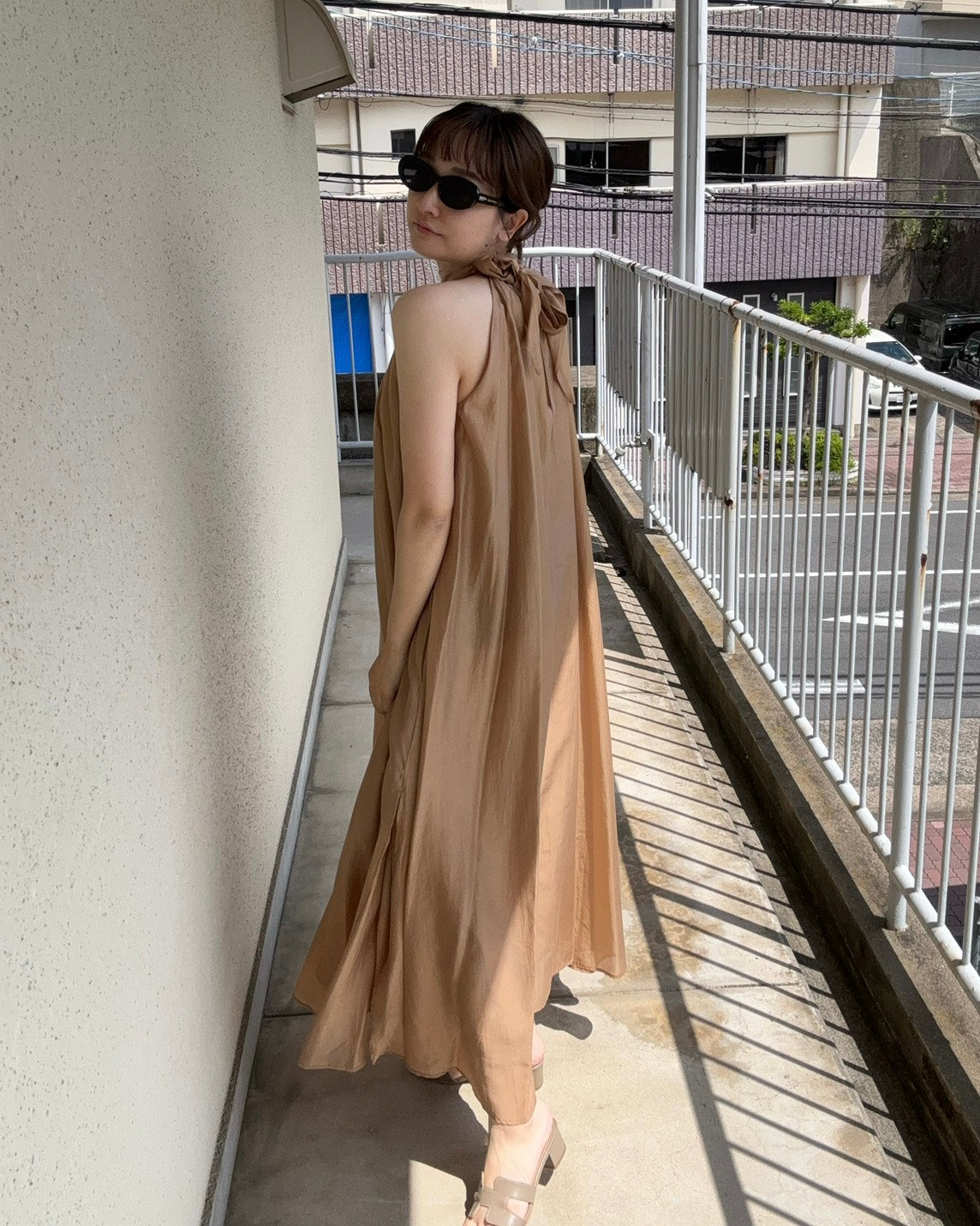 Sheer Halterneck Dress / MEIMEIJ