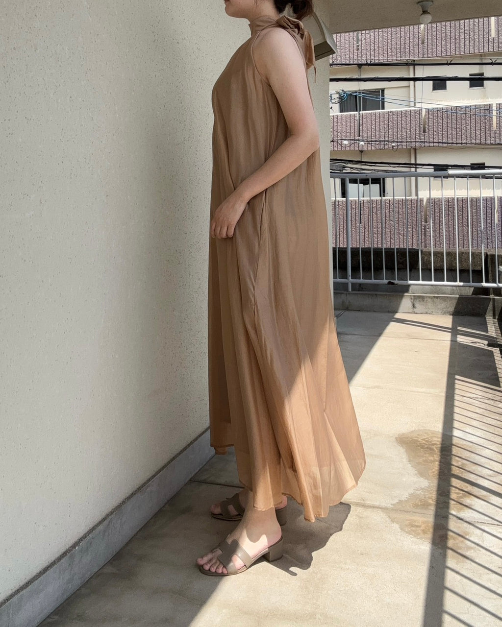 Sheer Halterneck Dress / MEIMEIJ