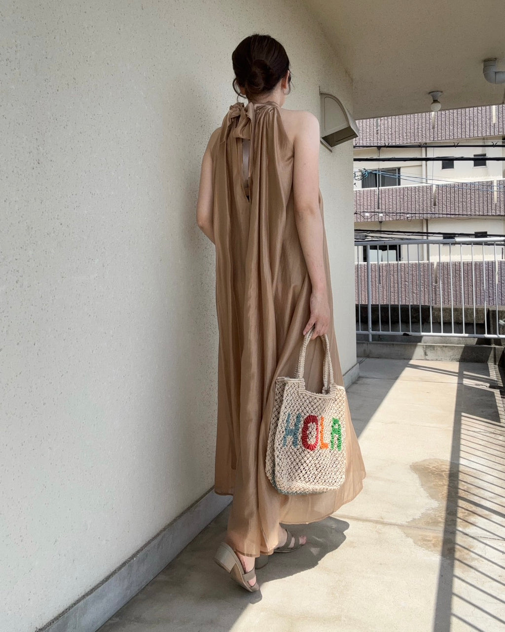 Sheer Halterneck Dress / MEIMEIJ