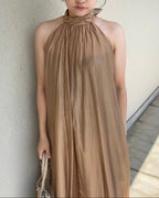 Sheer Halterneck Dress / MEIMEIJ
