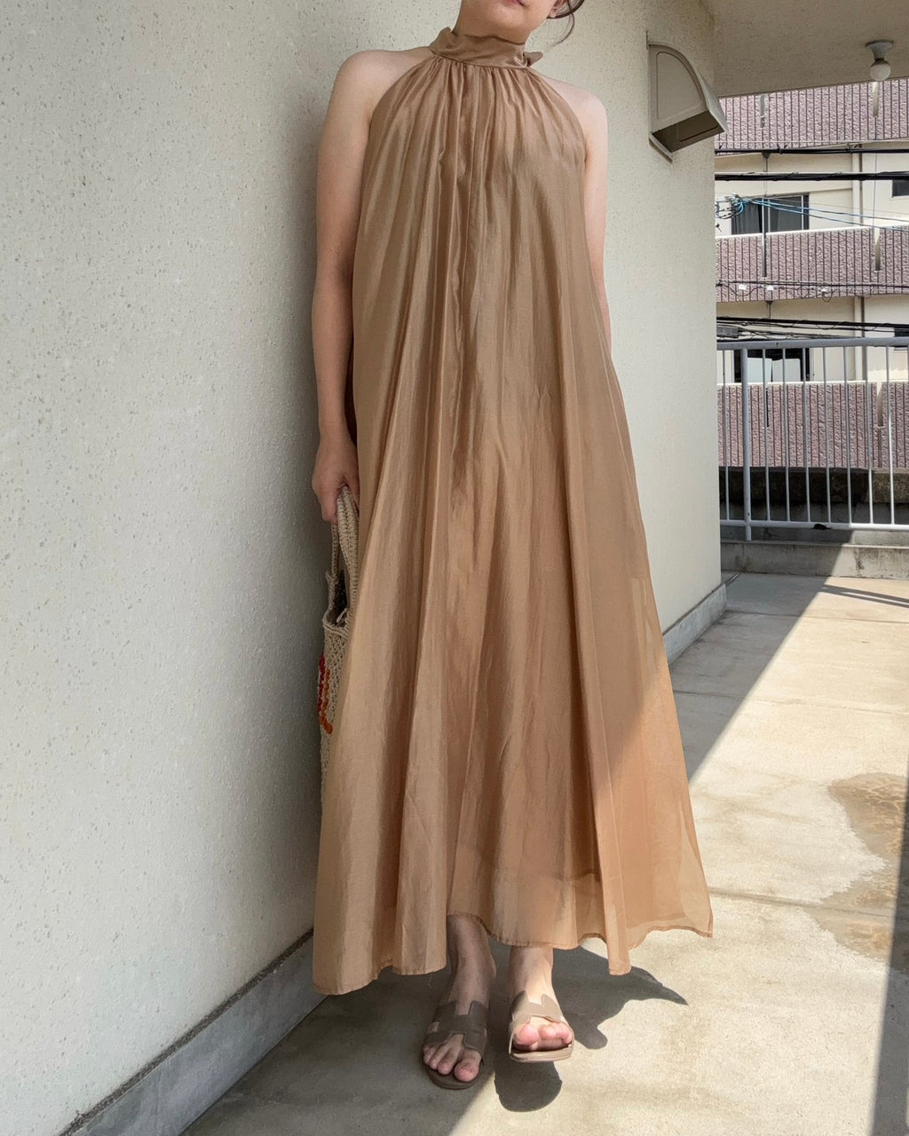 Sheer Halterneck Dress / MEIMEIJ